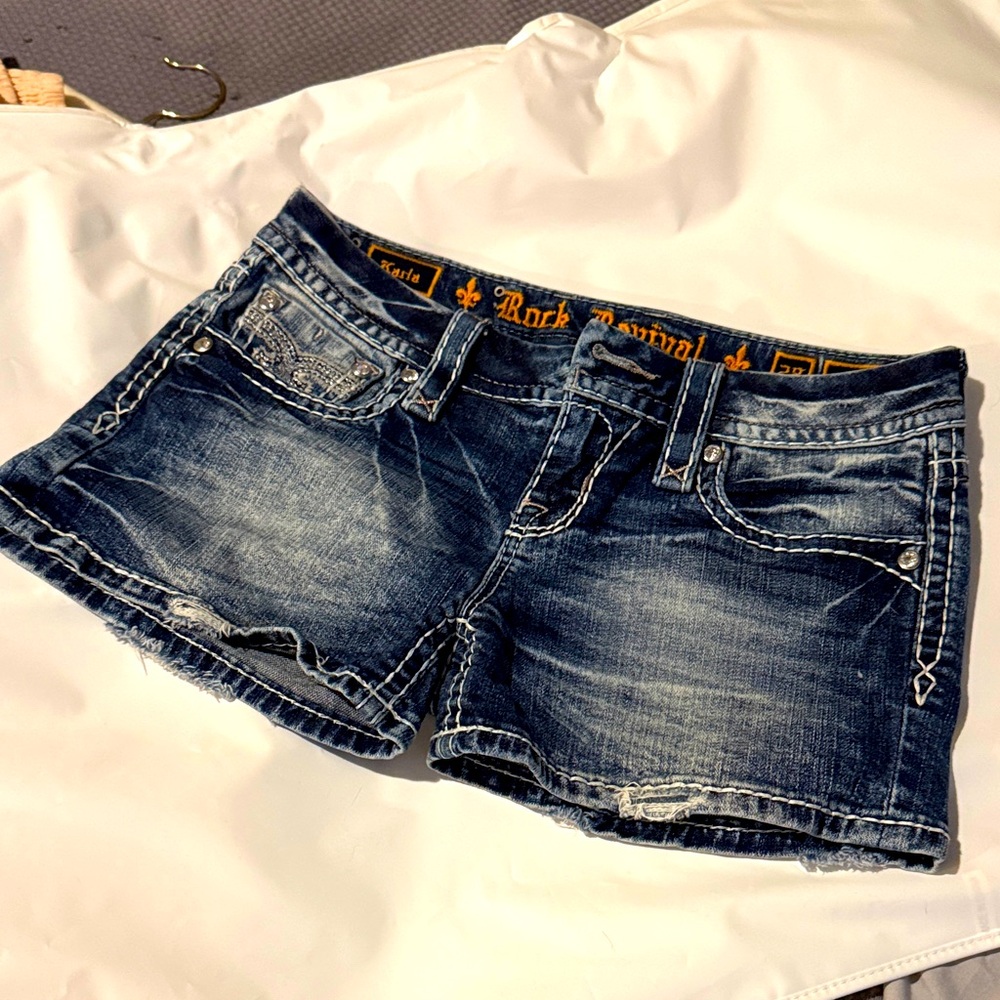 Rock Revival Women's Dark Blue Jean Shorts